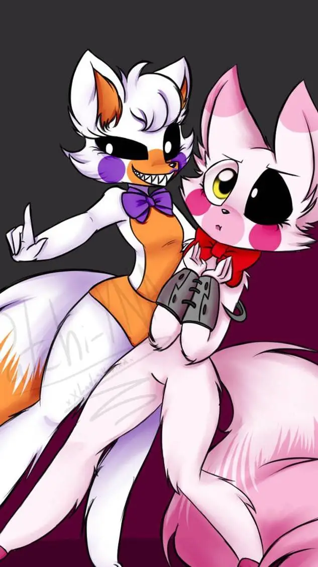 ai character: lolbit x foxy background