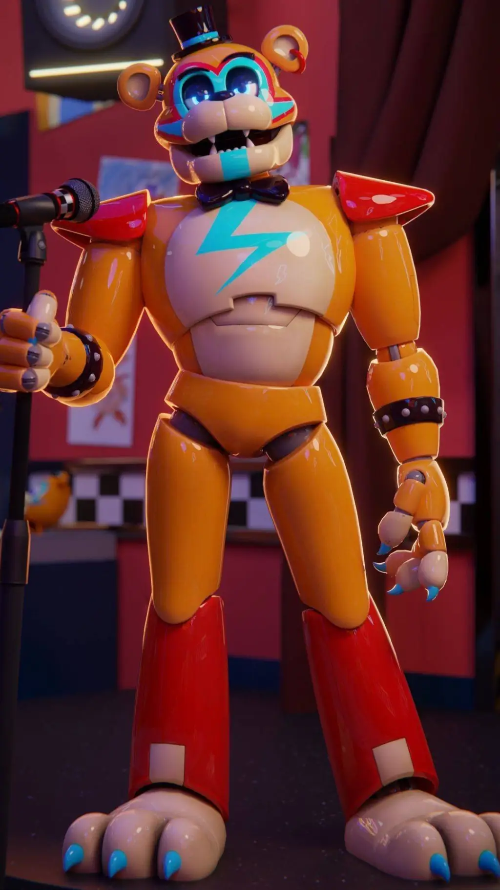 ai character: Glamrock Freddy  background