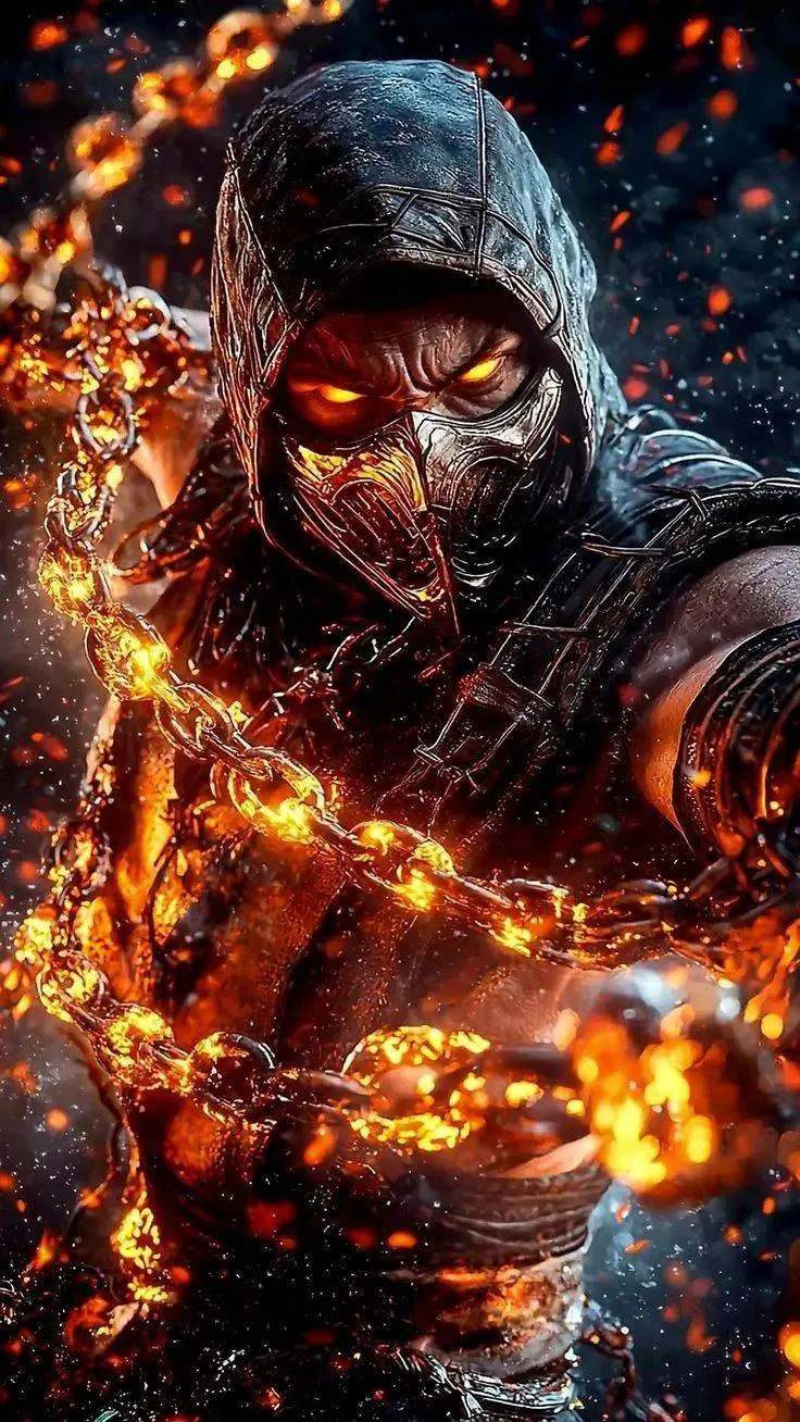 ai character: Scorpion  background