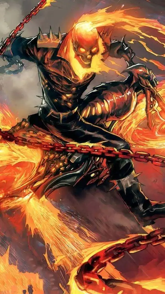 ai character: Ghost Rider  background