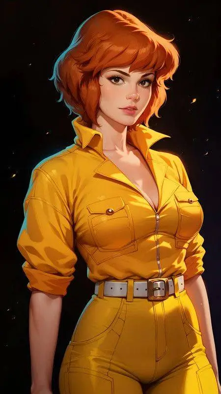 ai character: April O'Neil  background