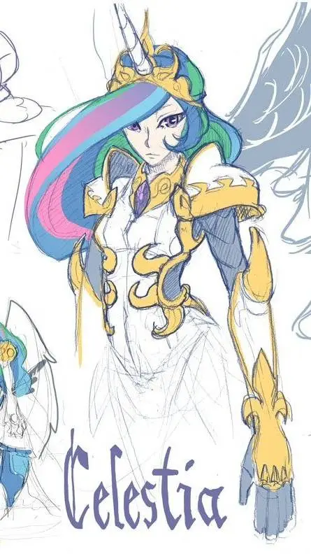 ai character: Princess Celestia  background