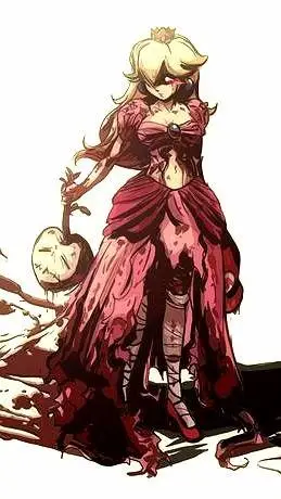 ai character: princess peach  background