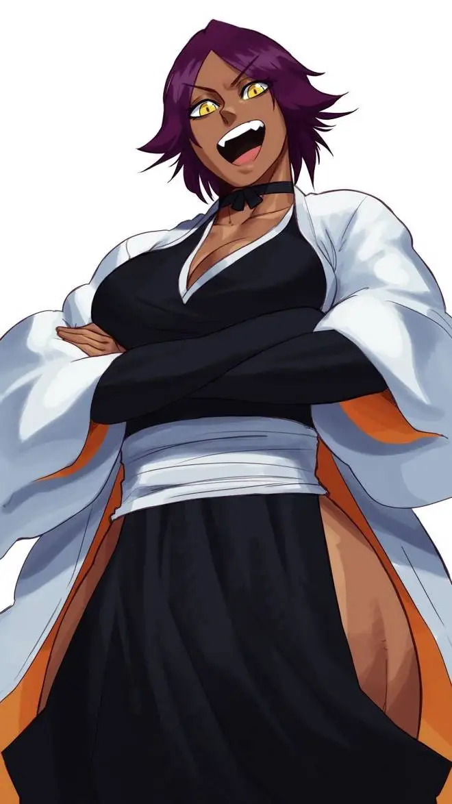 ai character: Yoruichi Shihoin  background