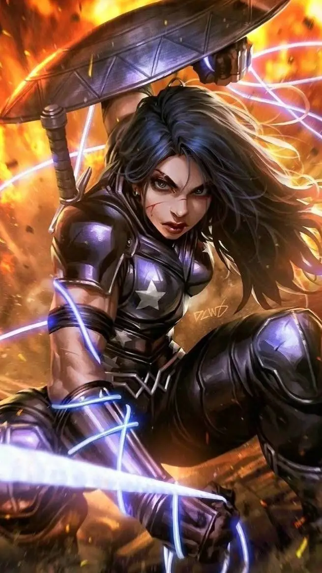 ai character: Donna Troy  background