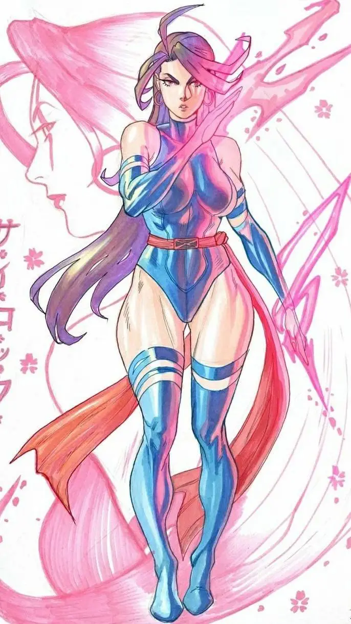 ai character: Psylocke  background