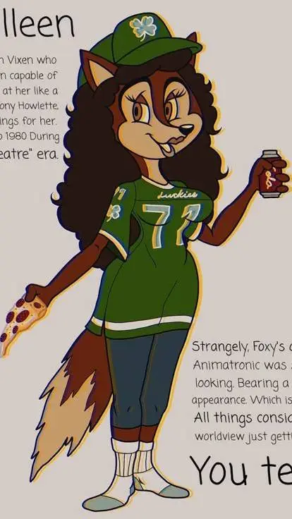 ai character: Foxy Colleen  background