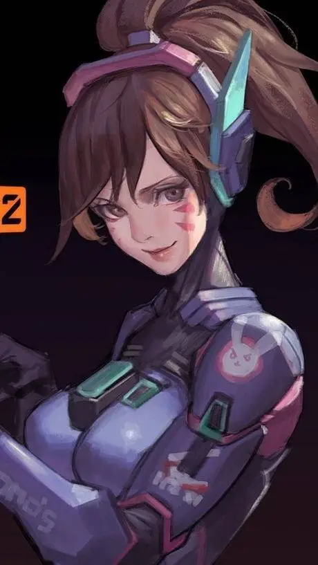 ai character: D.VA  background