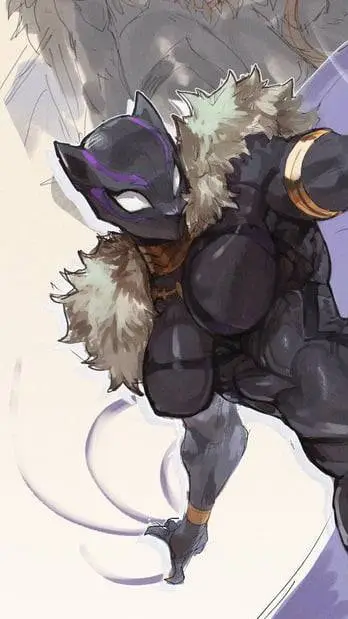 ai character: Black Panther  background
