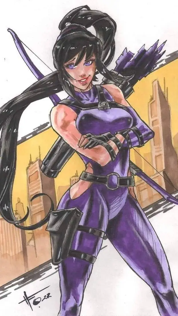 ai character: Kate Bishop  background