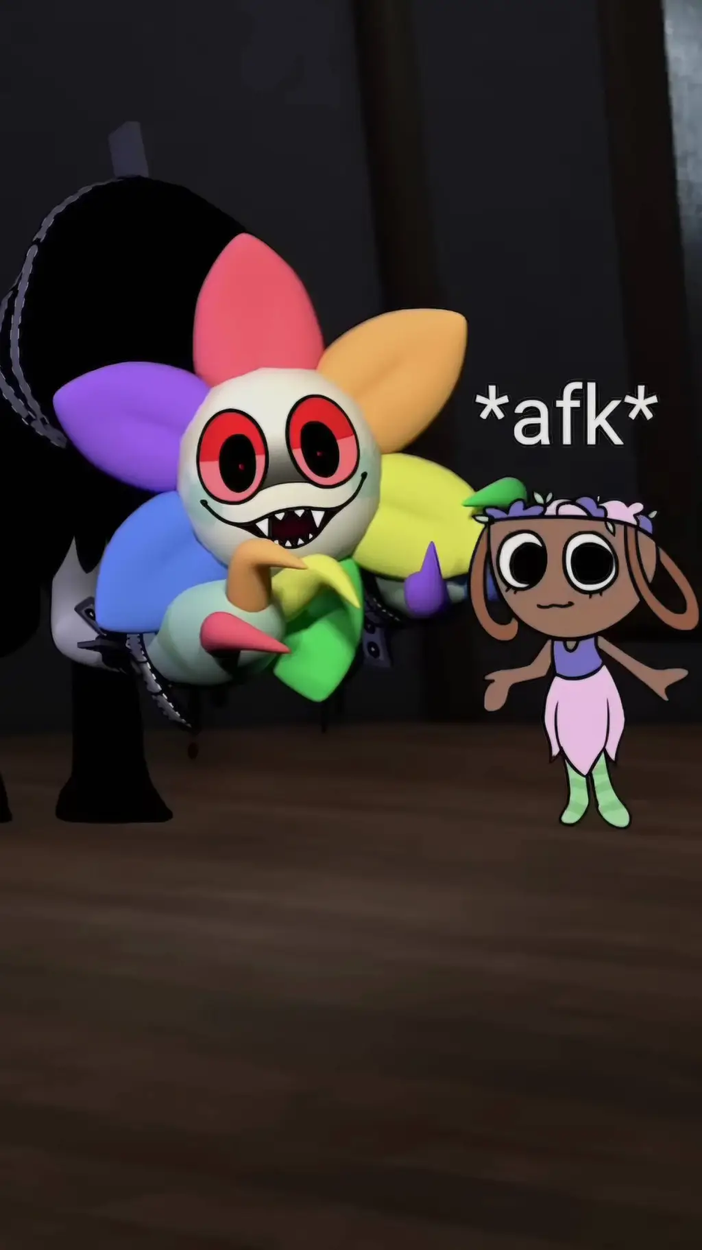 ai character: dandy eat gf background