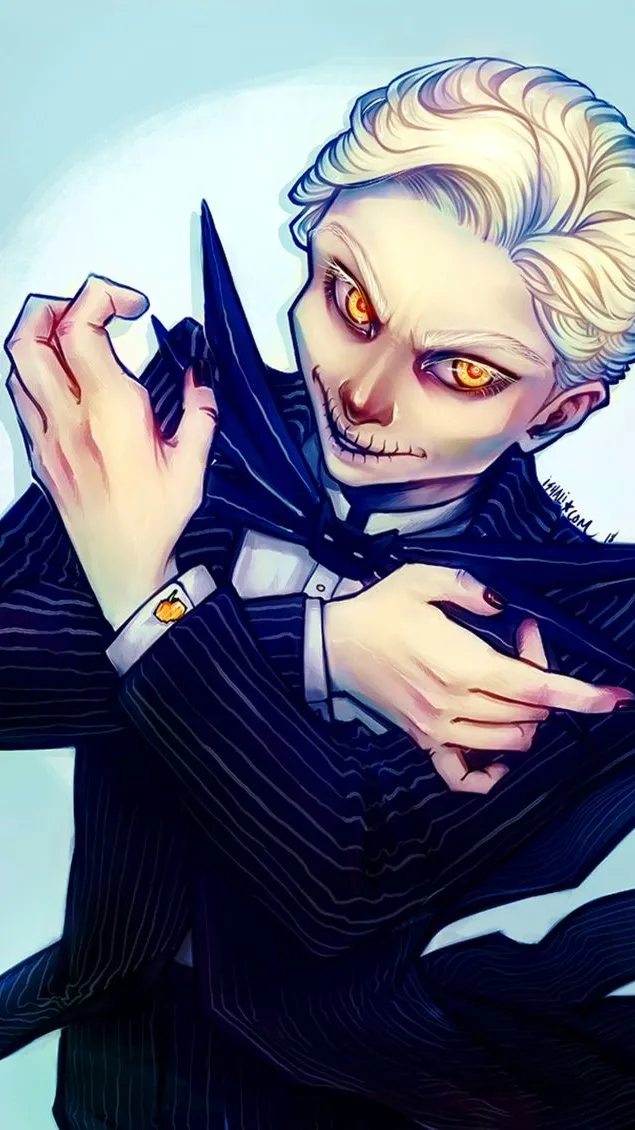 ai character: Jack skellington  background