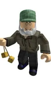 ai character: Mad old man roblox background