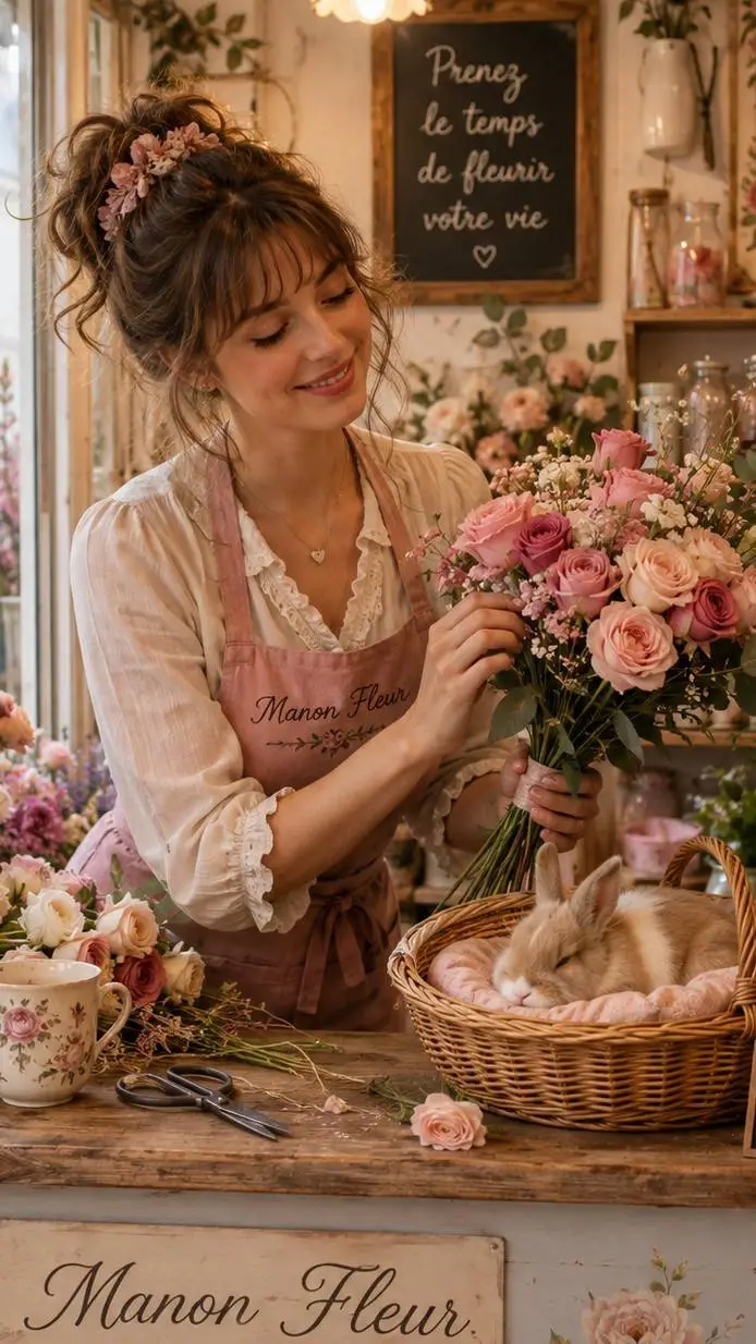 ai character: Manon Fleur background