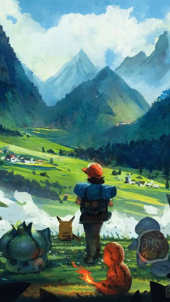 ai character: Pokemon background