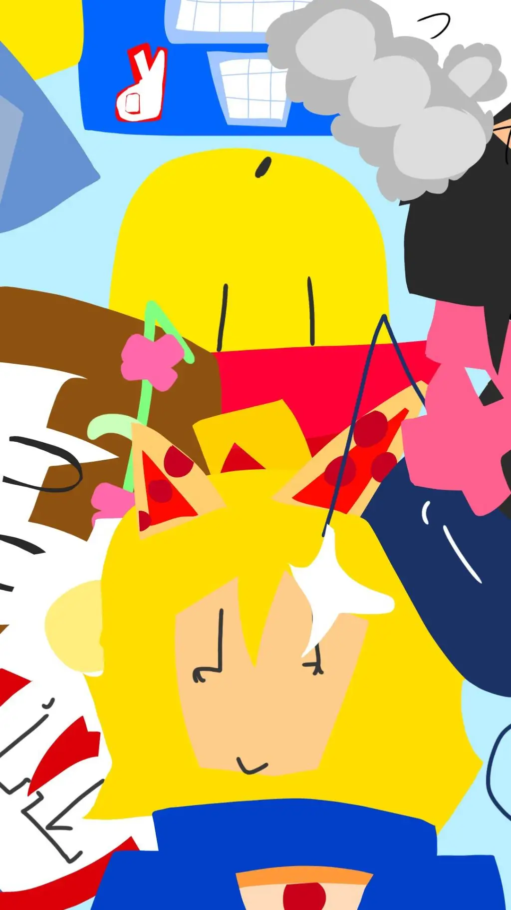 ai character: Happy world background