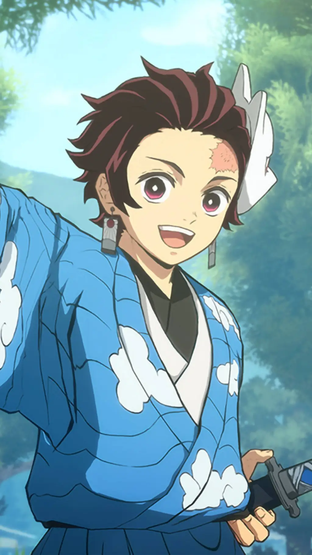 ai character: Tanjiro kamado background