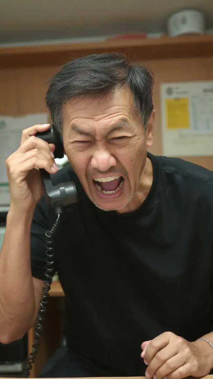ai character: Angry Telemarketer background