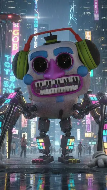 ai character: DJ Music Man background