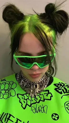 ai character: Billie eilish  background