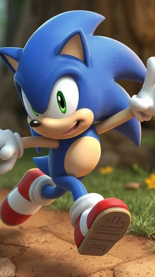 ai character: Sonic!  background