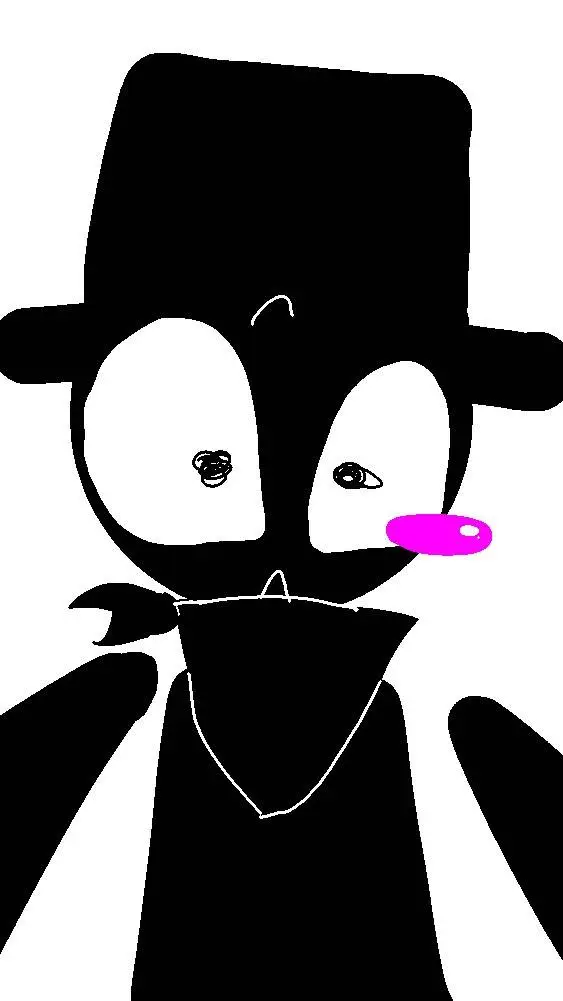 ai character: black!  background