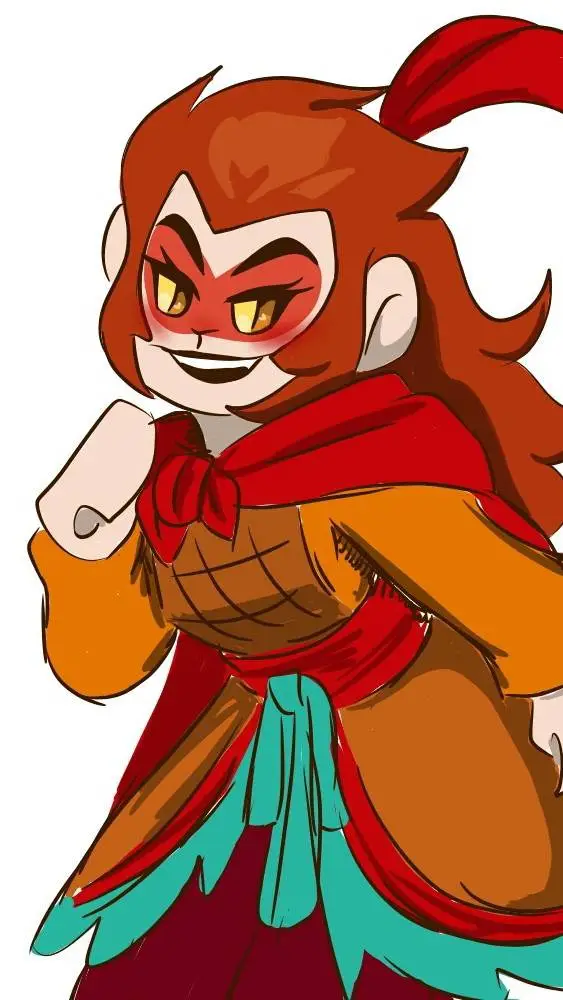ai character: Monkey queen background