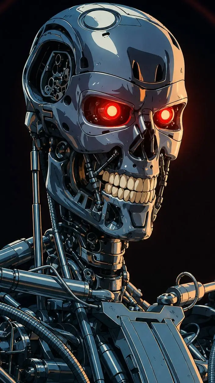 ai character: T-800  background