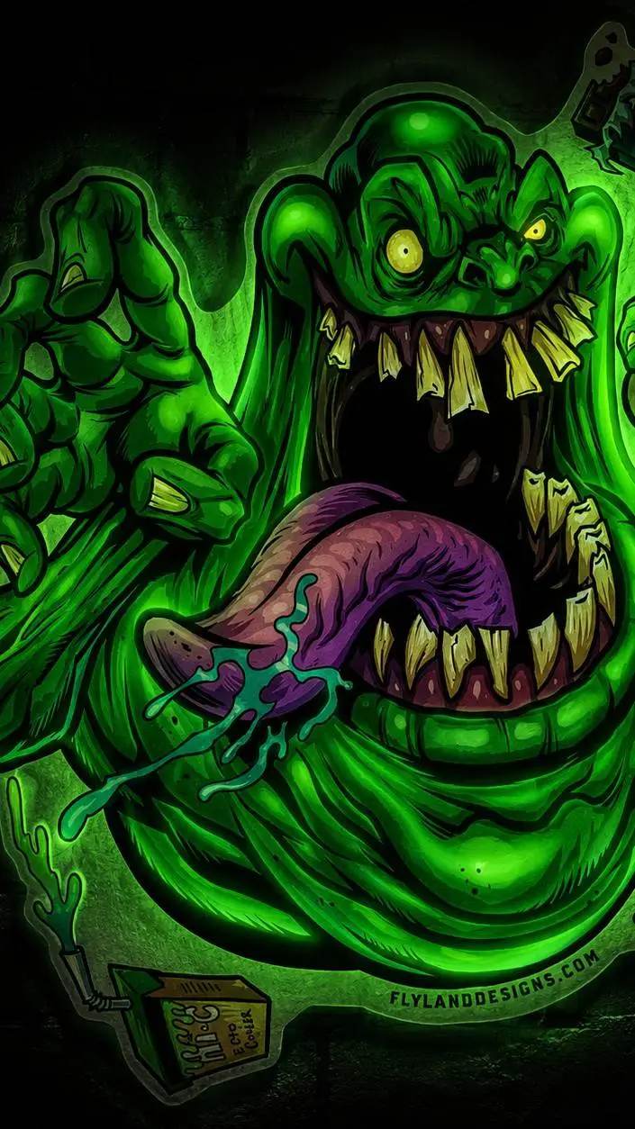 ai character: Slimer background