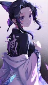ai character: Shinobus haori background