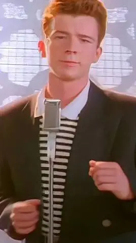 ai character: Rick Astley  background