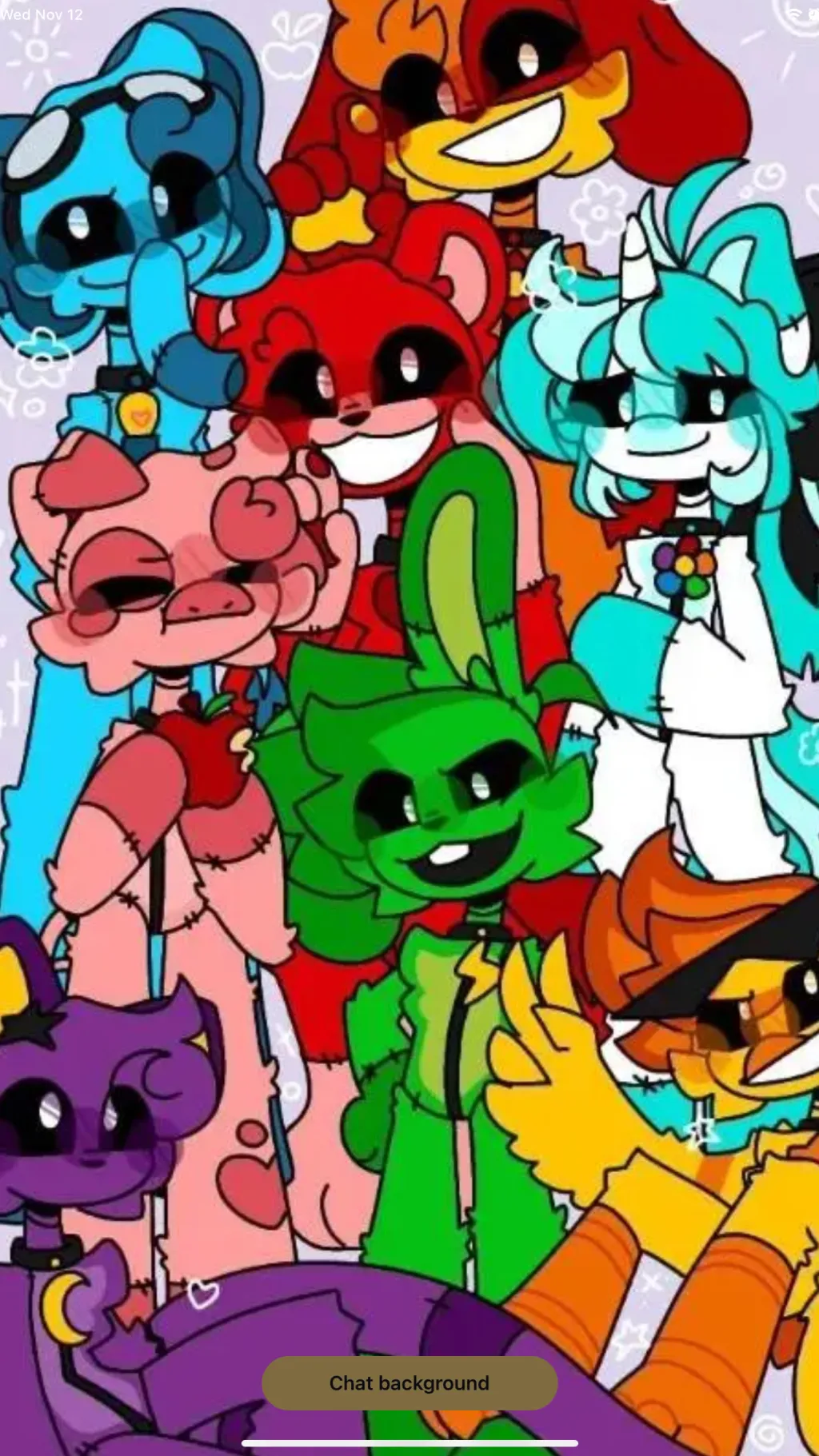 ai character: Smiling Critters background