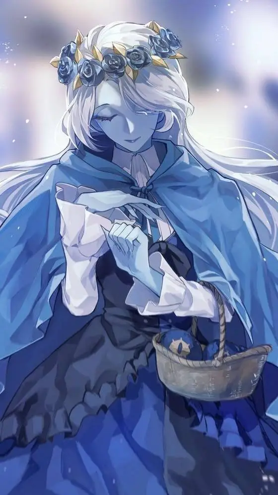 ai character: Lady In Azure background