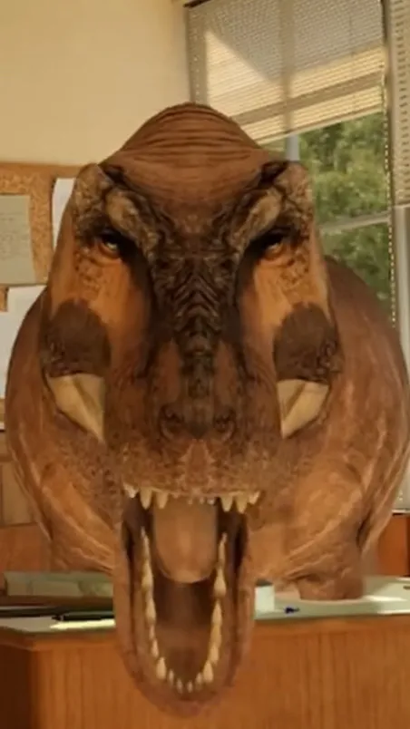 ai character: ￼ dinosaur school background