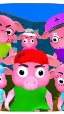 ai character: The piggy neighbor background