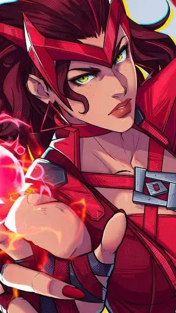 ai character: Scarlett witch  background