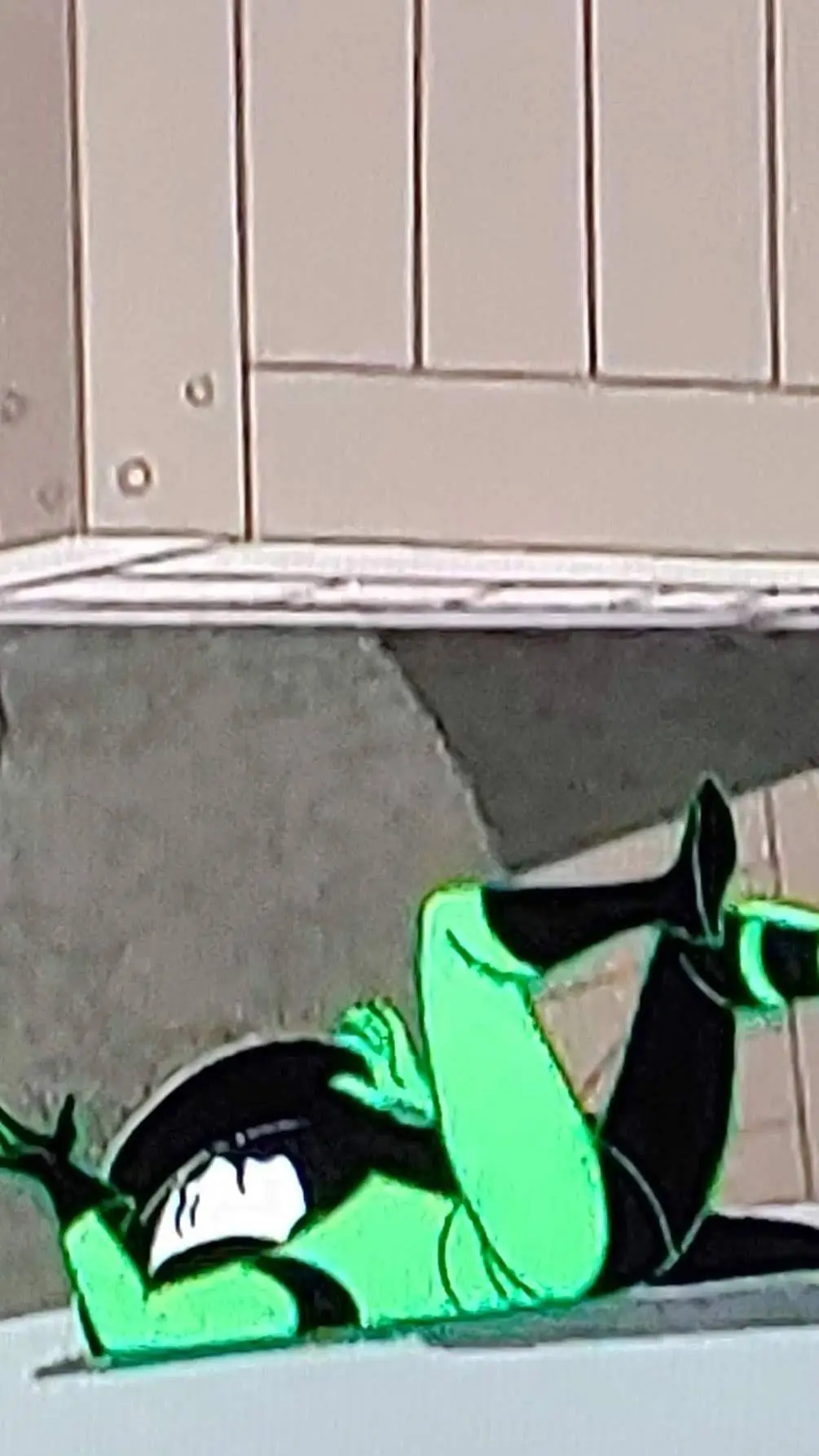 ai character: Shego out cold background