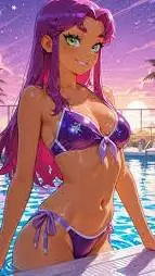 ai character: starfire  background