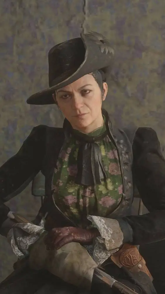 ai character: black belle  background
