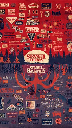 ai character: Stranger things background