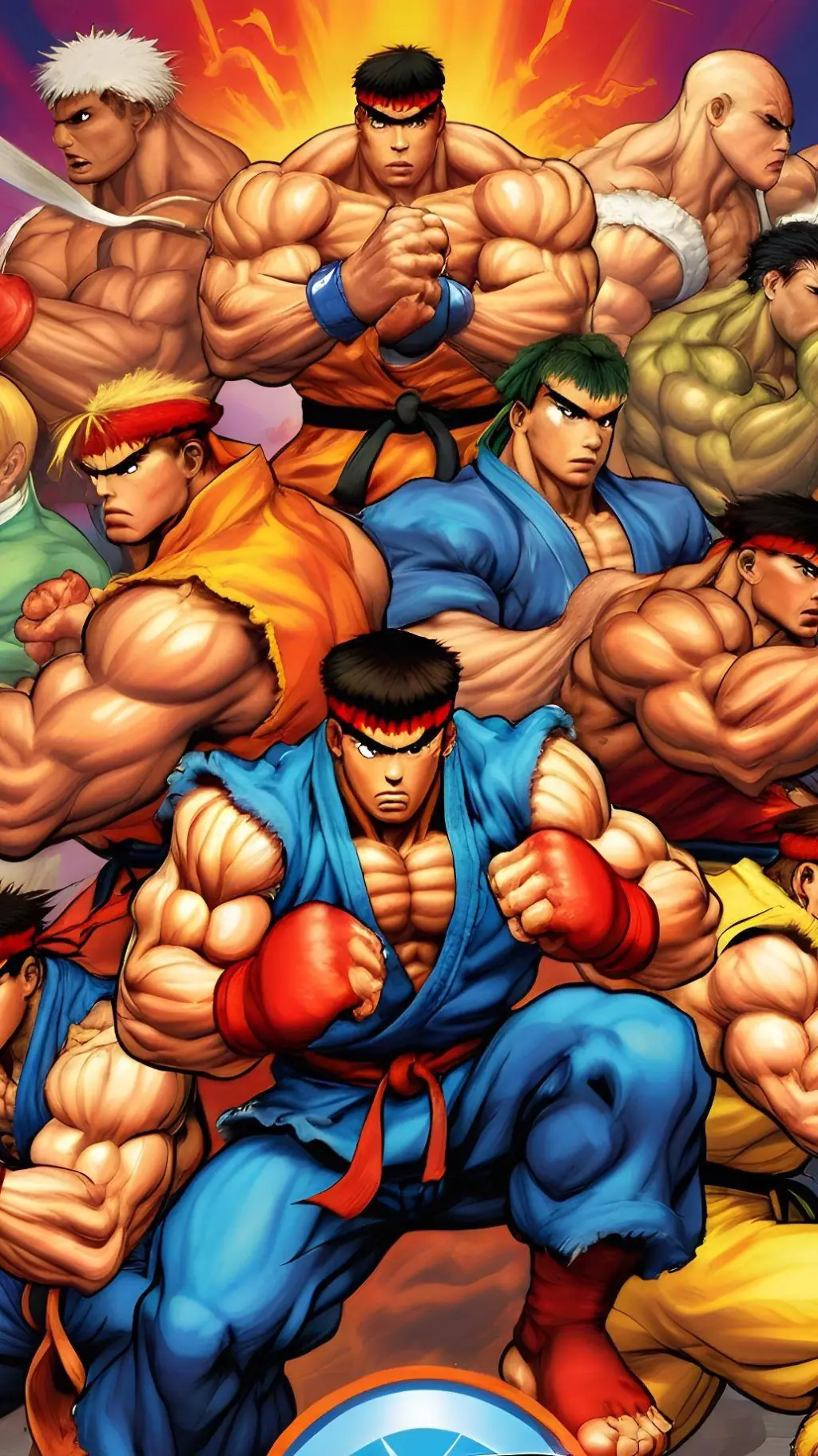 ai character: Street fighter  background