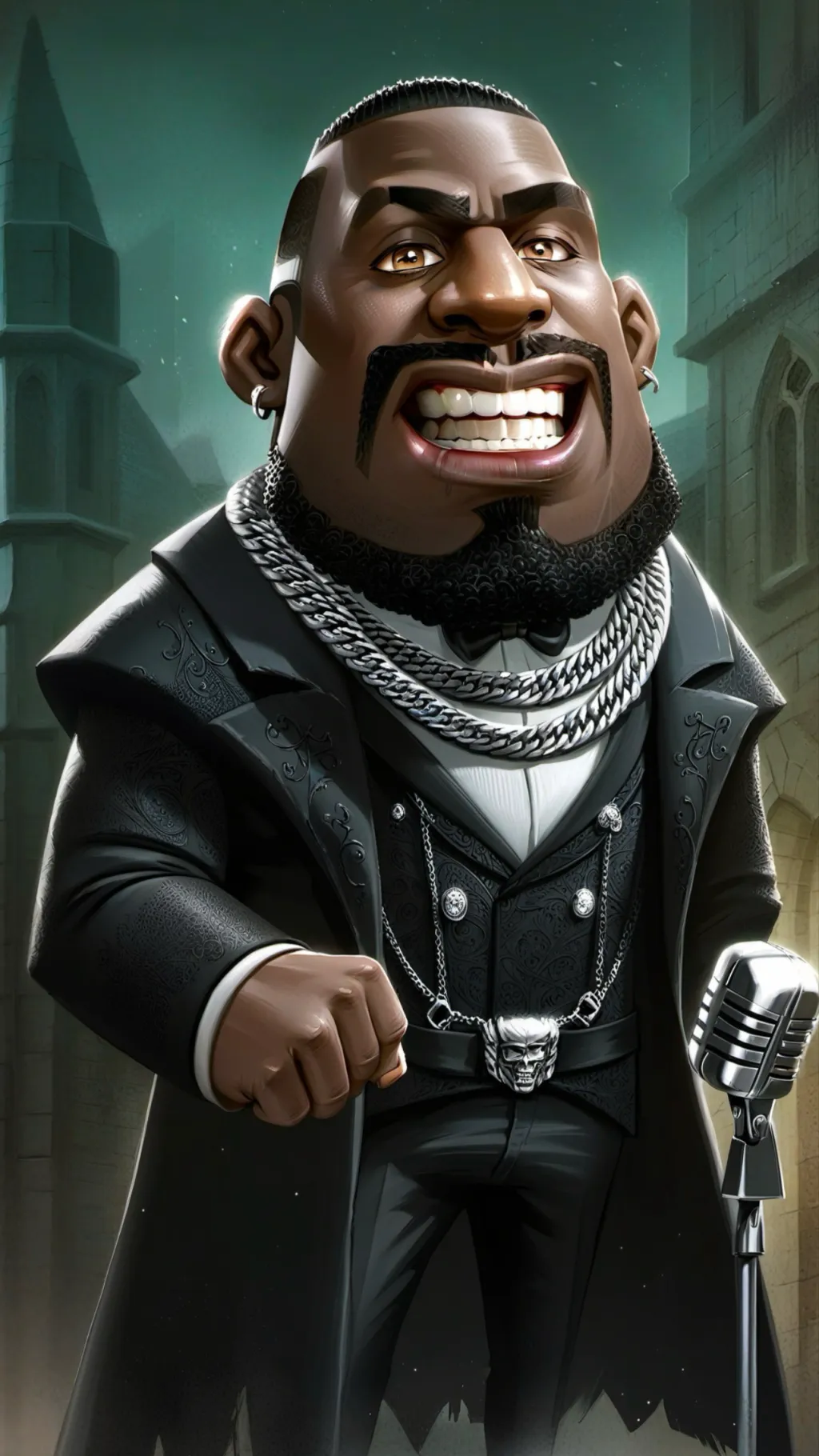 ai character: Steampunk Diddy  background