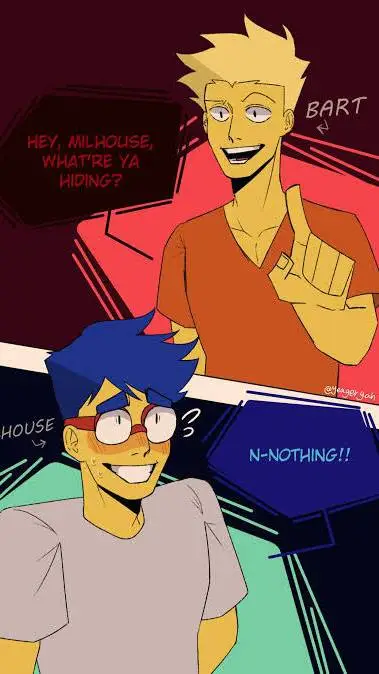 ai character: Millhouse x bart  background