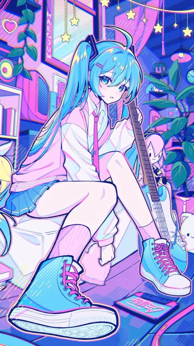 ai character: Miku  background