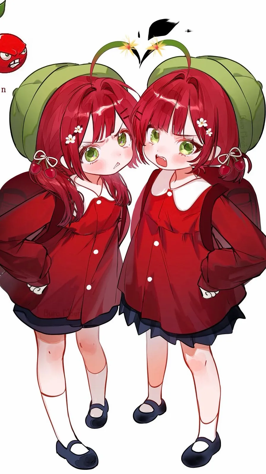 ai character: Cherry x Blossom background