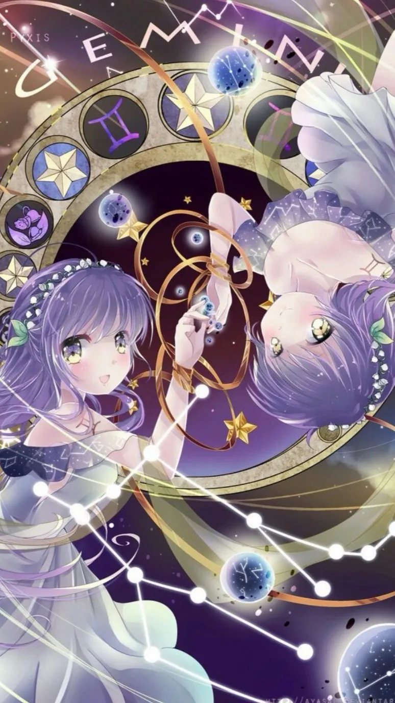 ai character: Gemini Twins ￼ background