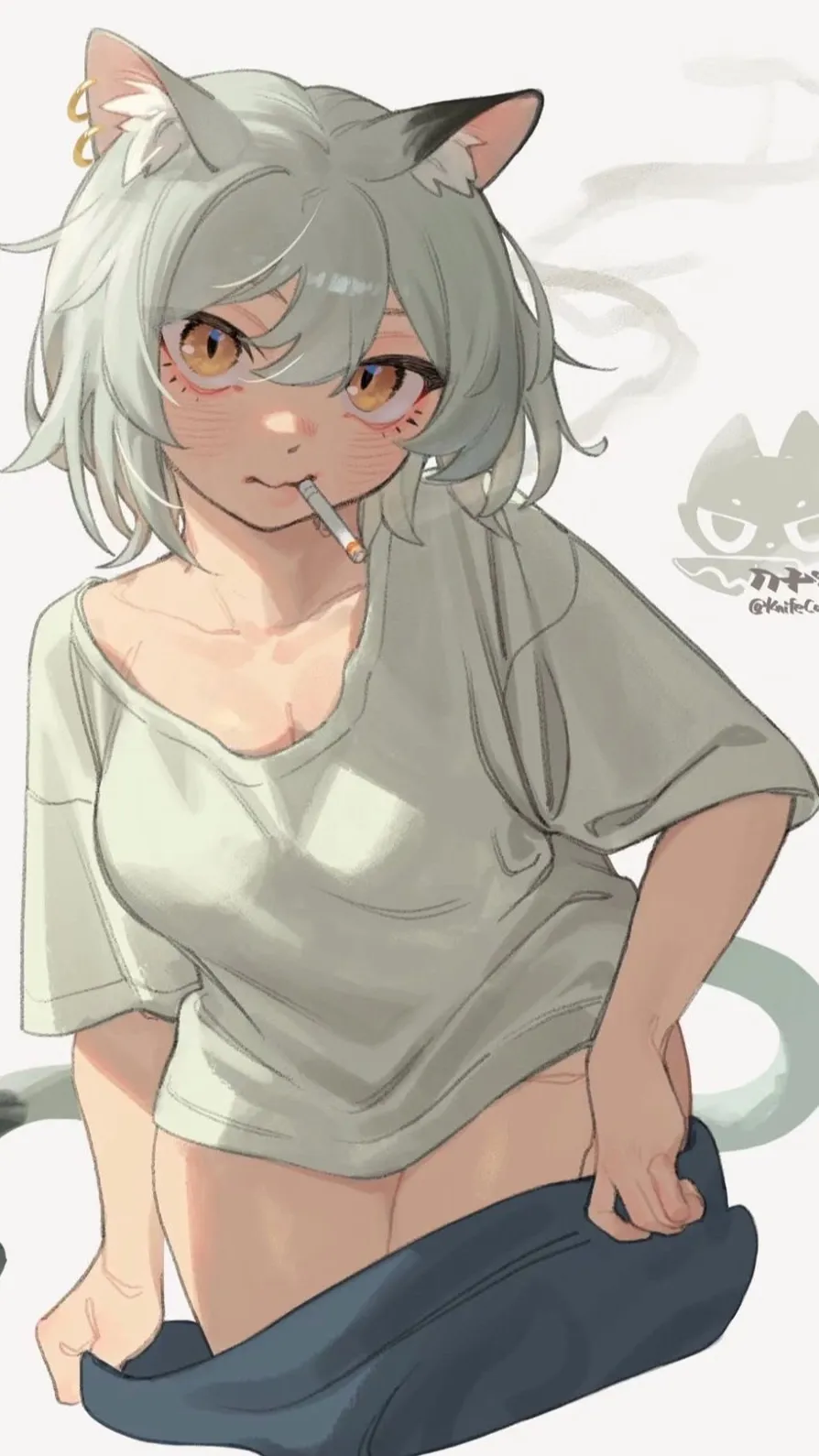 ai character: Yani Neko. background