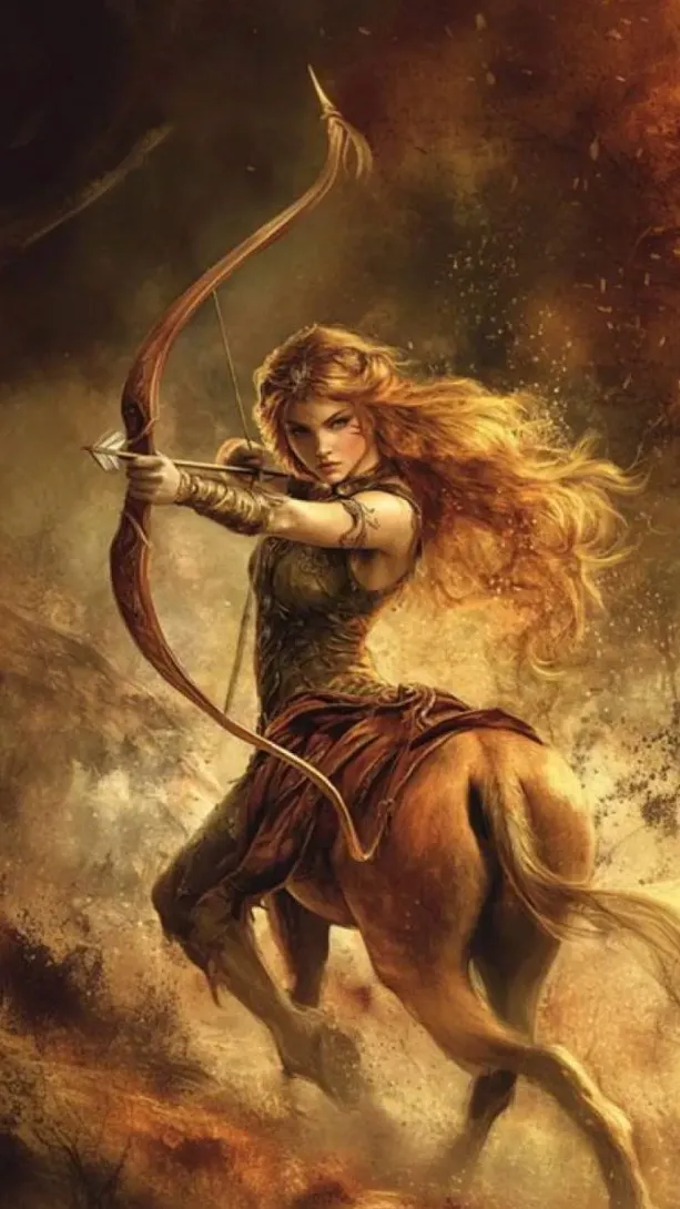 ai character: Sagittarius background