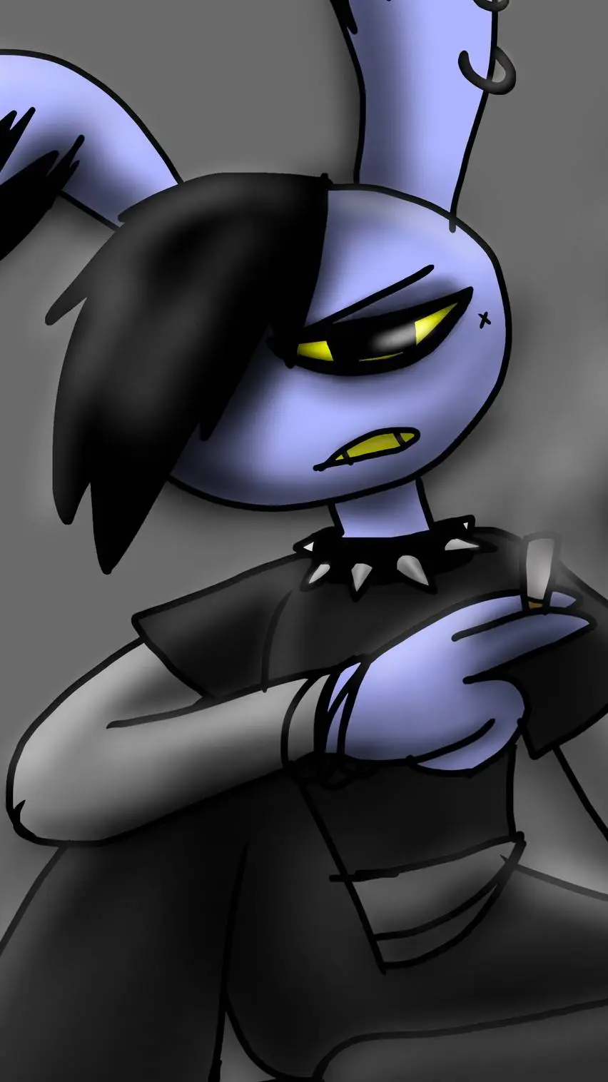 ai character: EMO JAX  background