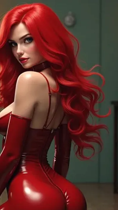 ai character: Jessica Rabbit background